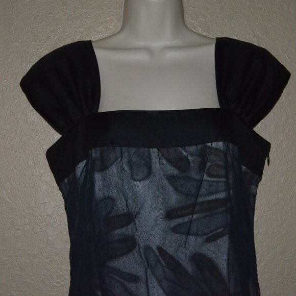 Sz 6 Thread Social Black Floral and Sequin Detail Sleeveless Dress - Picture 2 of 8
